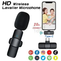 K8 Wireless Microphone Professional Collar Lavalier Mic for Voice Recording Lapel Mic For Mobiles Tiktock YouType Video Recording MIC